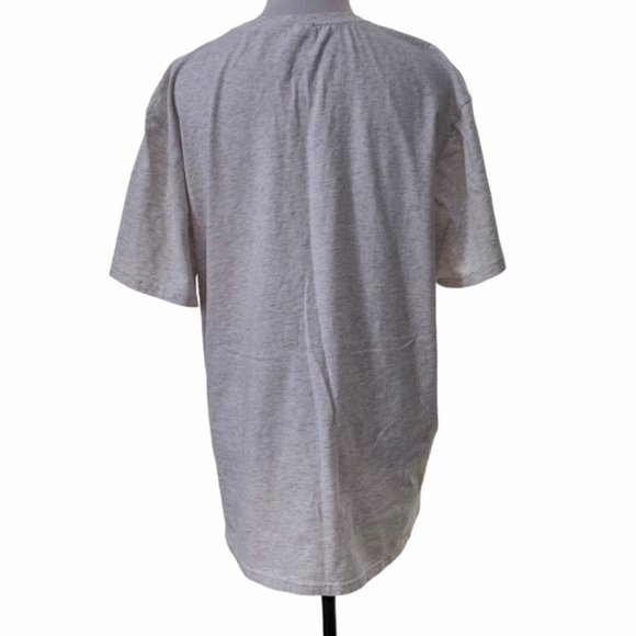 Women's Eyelash Face Lips Heathered Grey T-Shirt - Picture 5 of 6